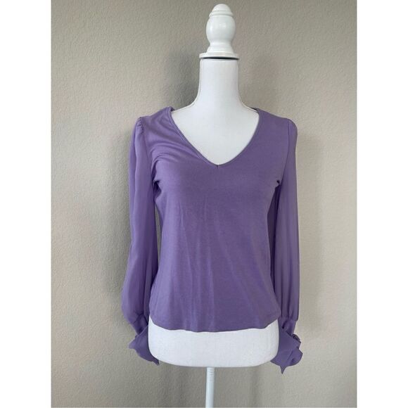 Highline Collective Sheer Sleeve Blouse - Picture 8 of 8